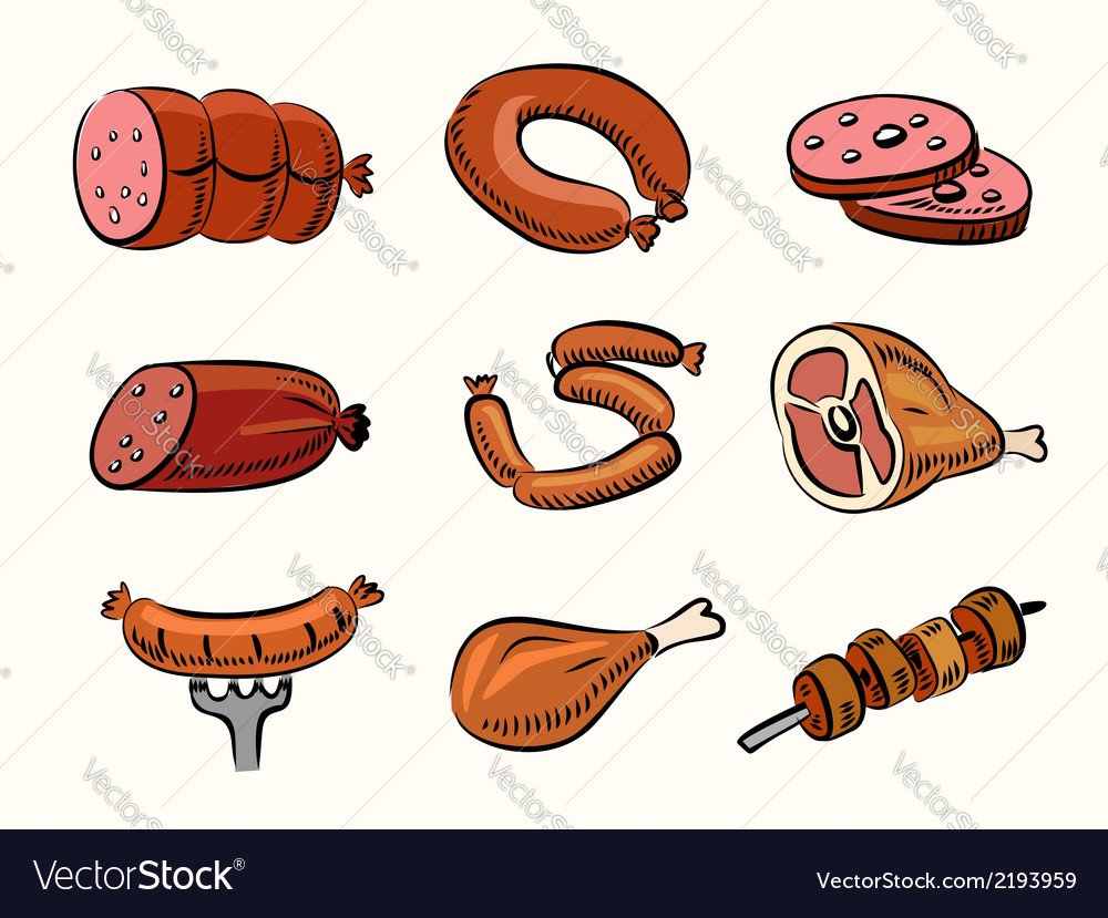 Абстрактное изображение колбас