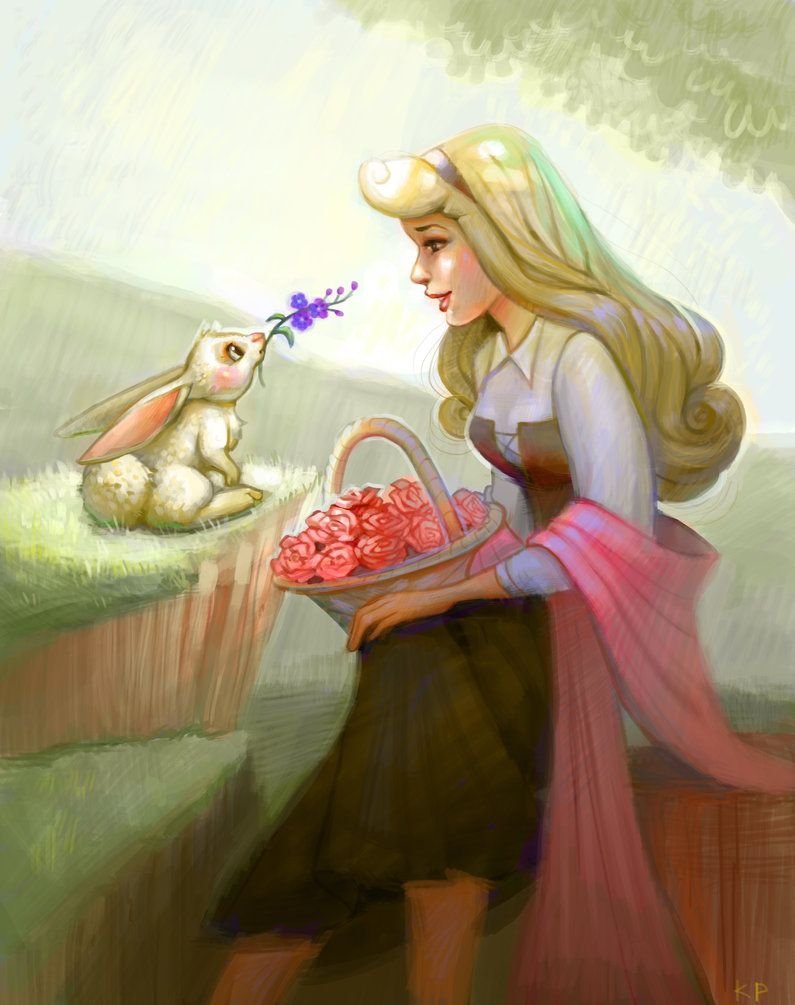 Аврора принцесса Дисней арт