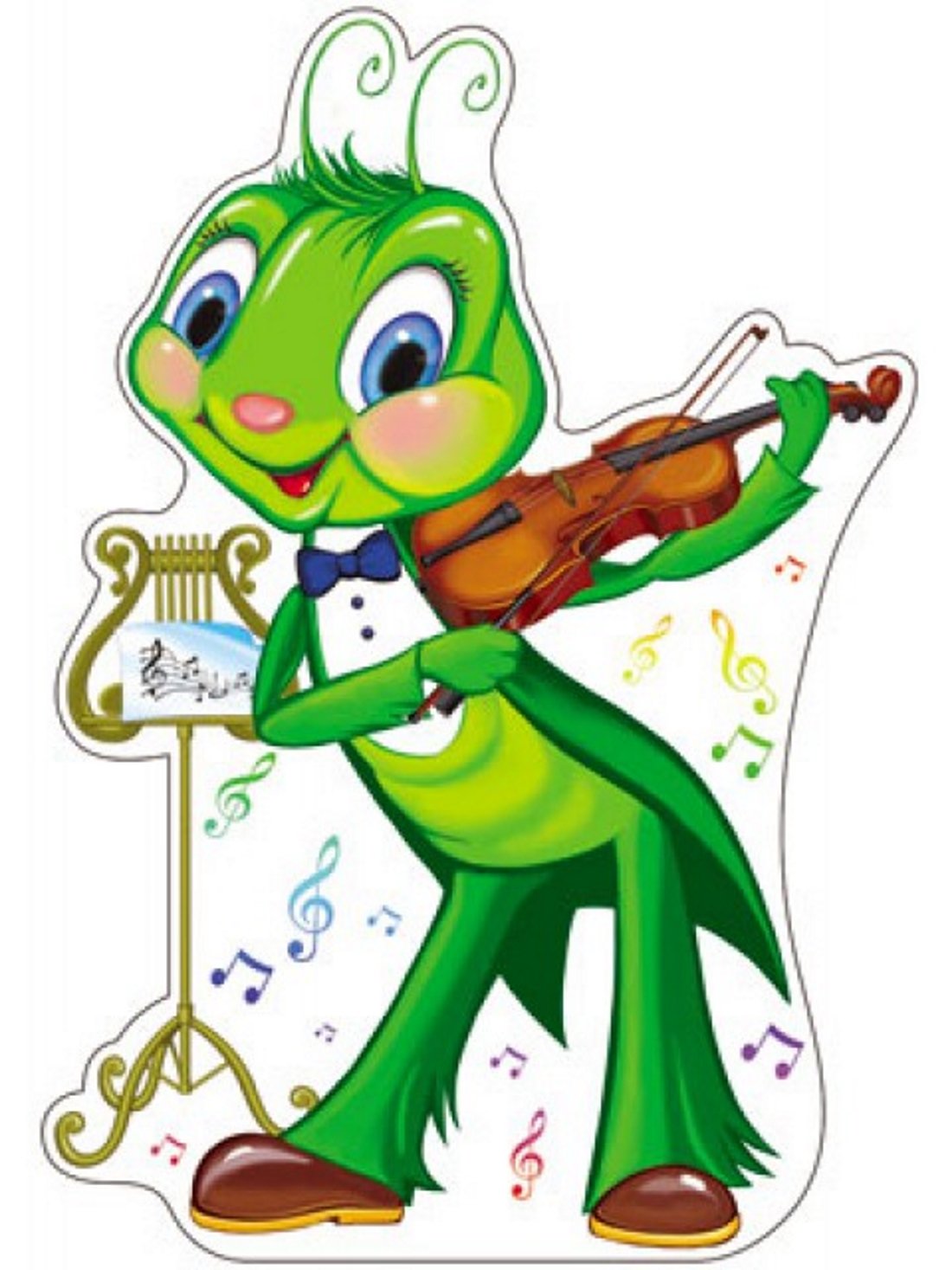 Милый кузнечик мультяшный