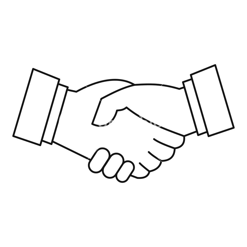 Рукопожатие раскраска