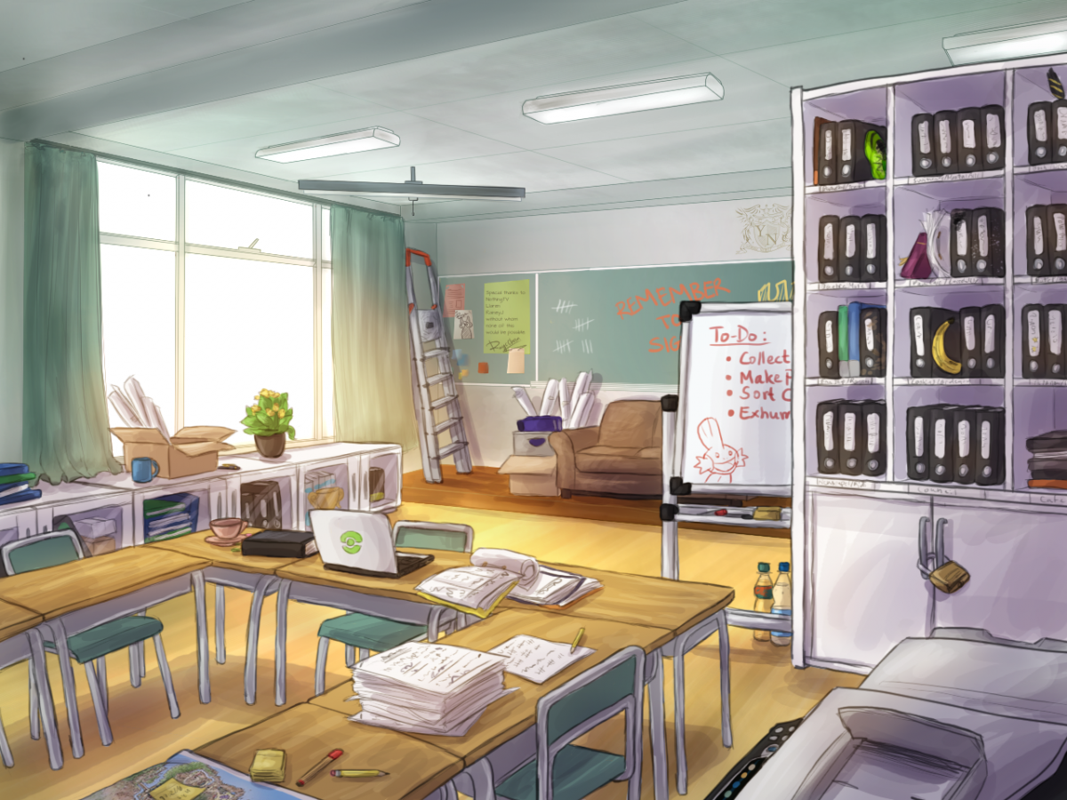 Школьный класс арт