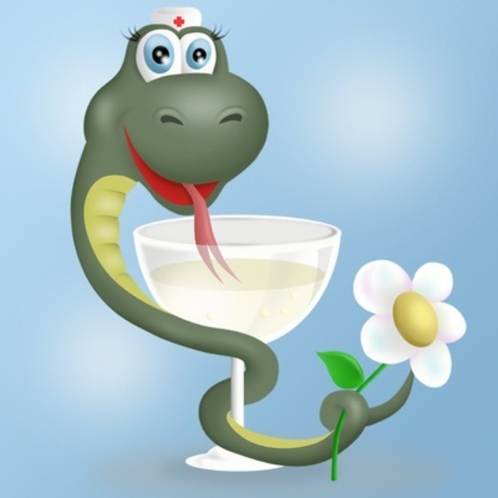 Змея с фужером