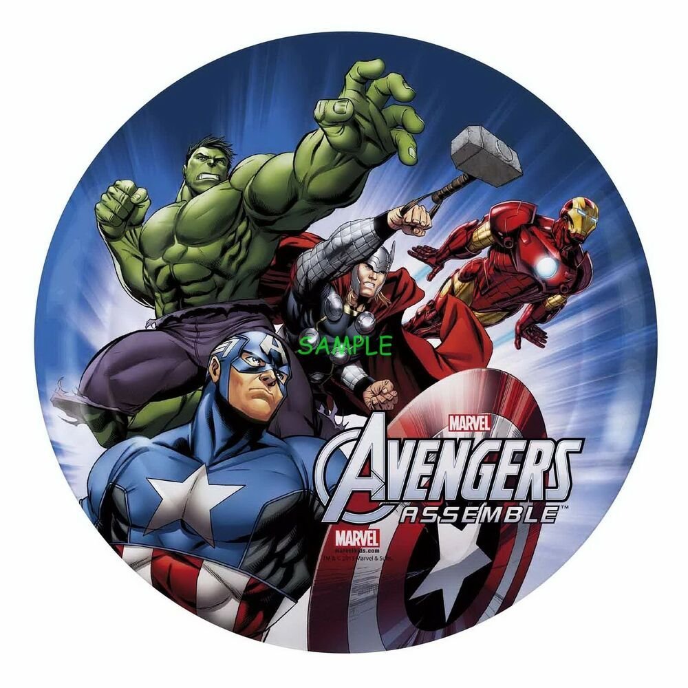 Супергерои вафельная печать