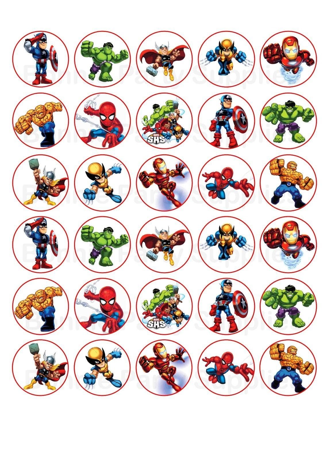 Супергерои для печати