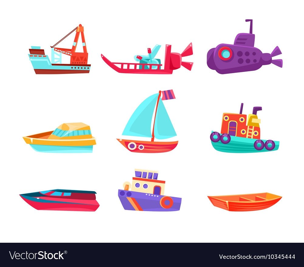 Набор кораблей и лодок Водный транспорт