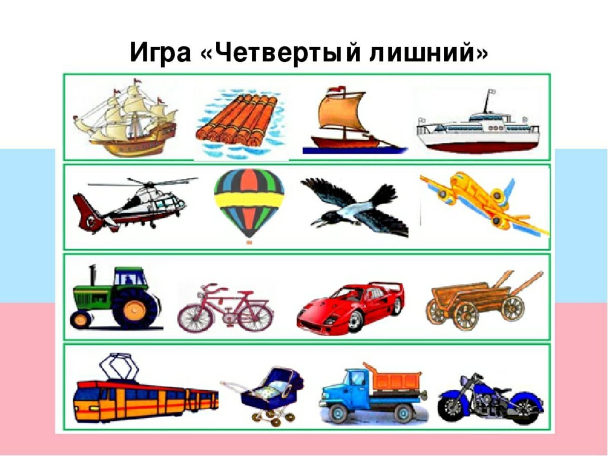 Игра четвертый лишний транспорт