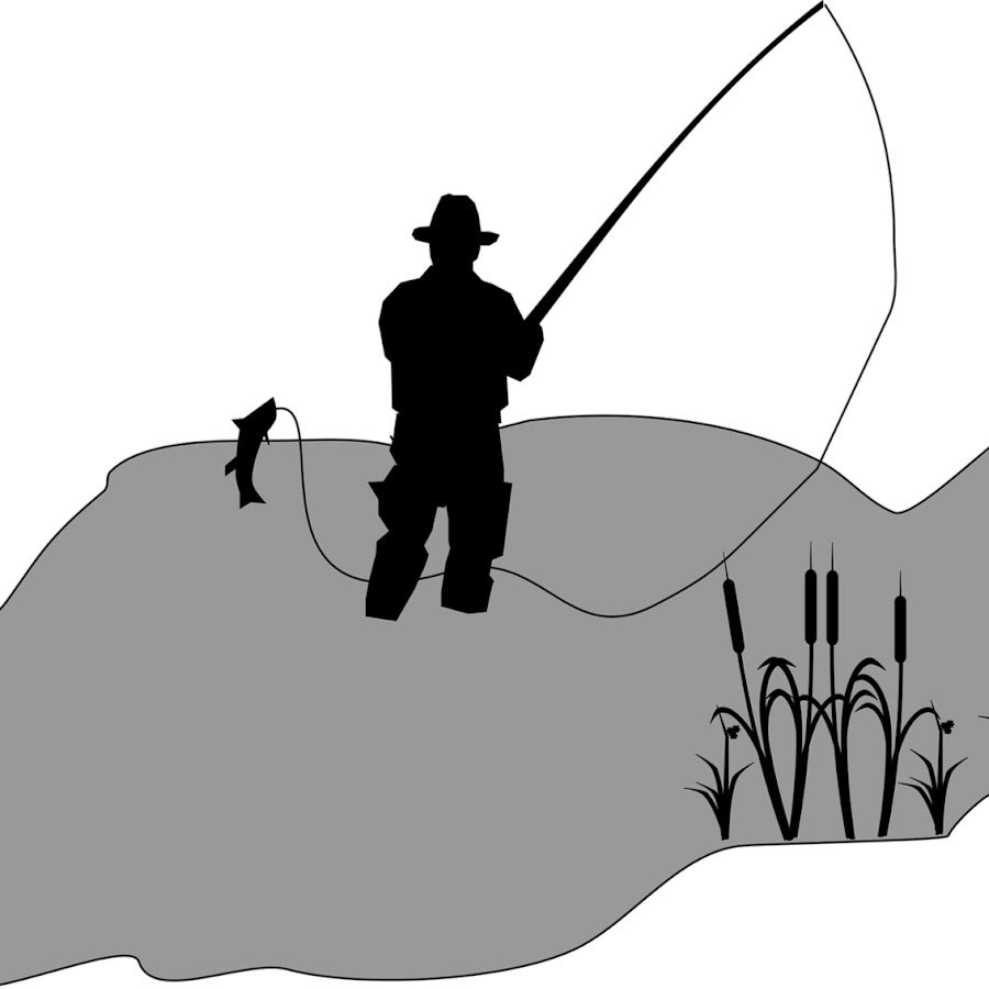 Рыболовные снасти силуэт