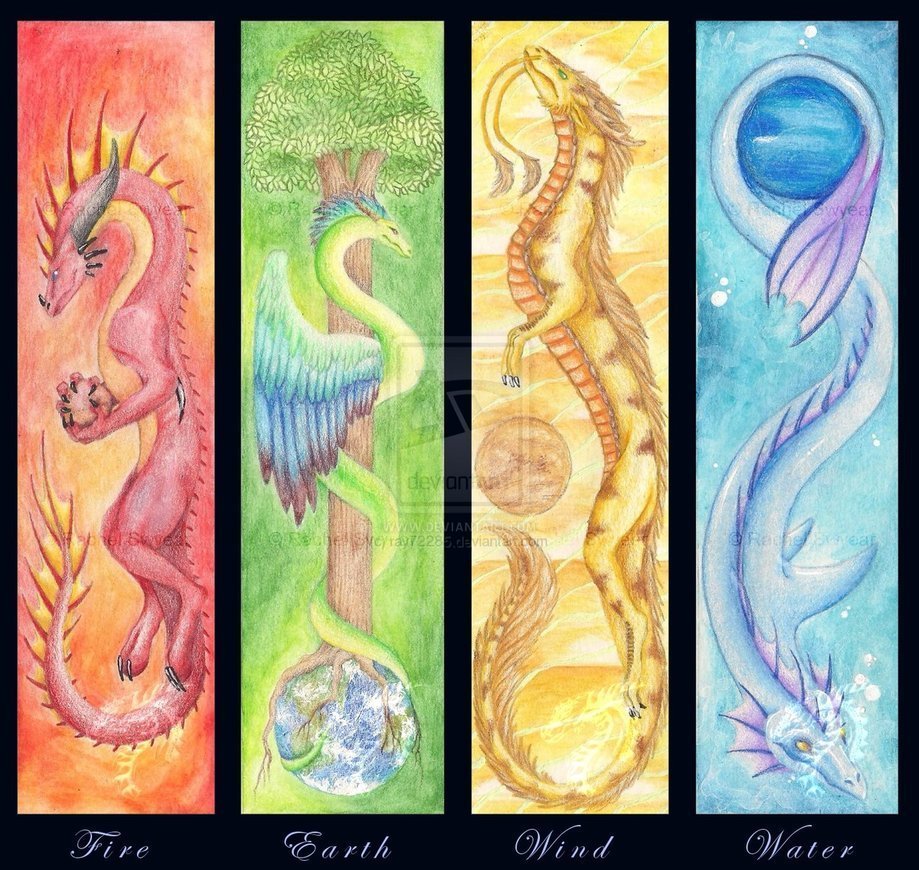 Стихии огонь вода воздух земля