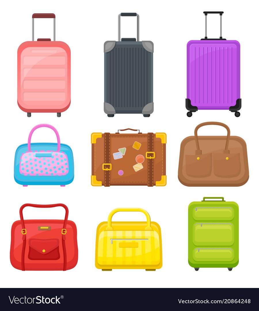 Чемоданы флэт вектор