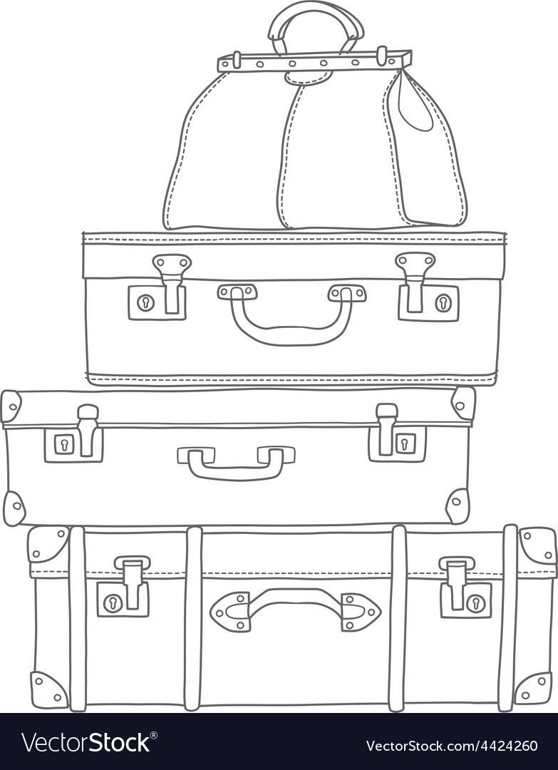 Чемодан схематично
