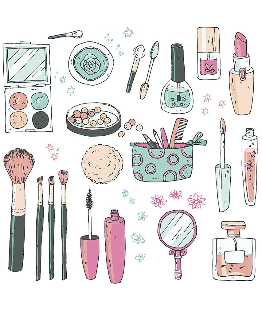 Косметика макет для печати