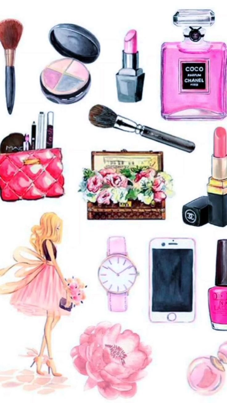 Стикеры косметика для срисовки