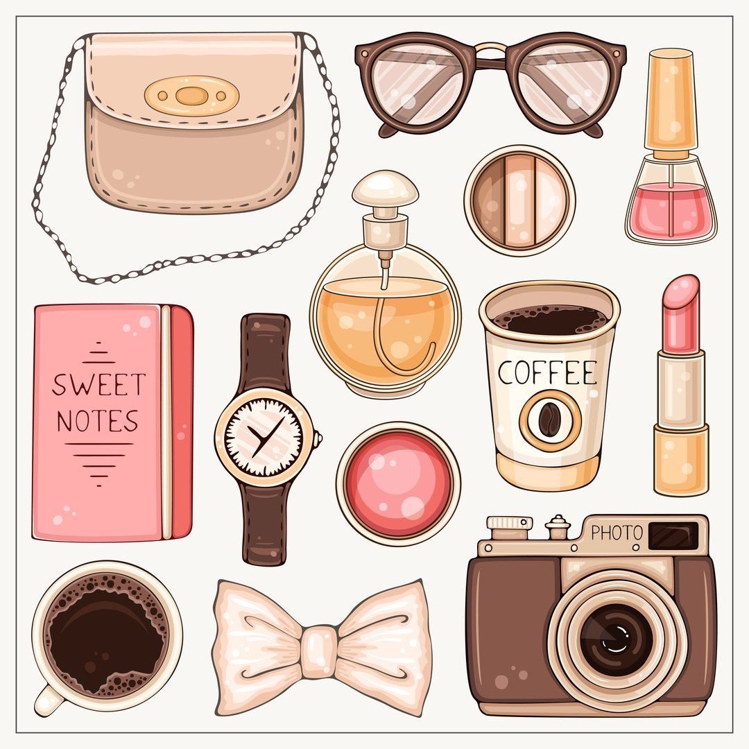 Косметика и парфюмерия векторное изображение