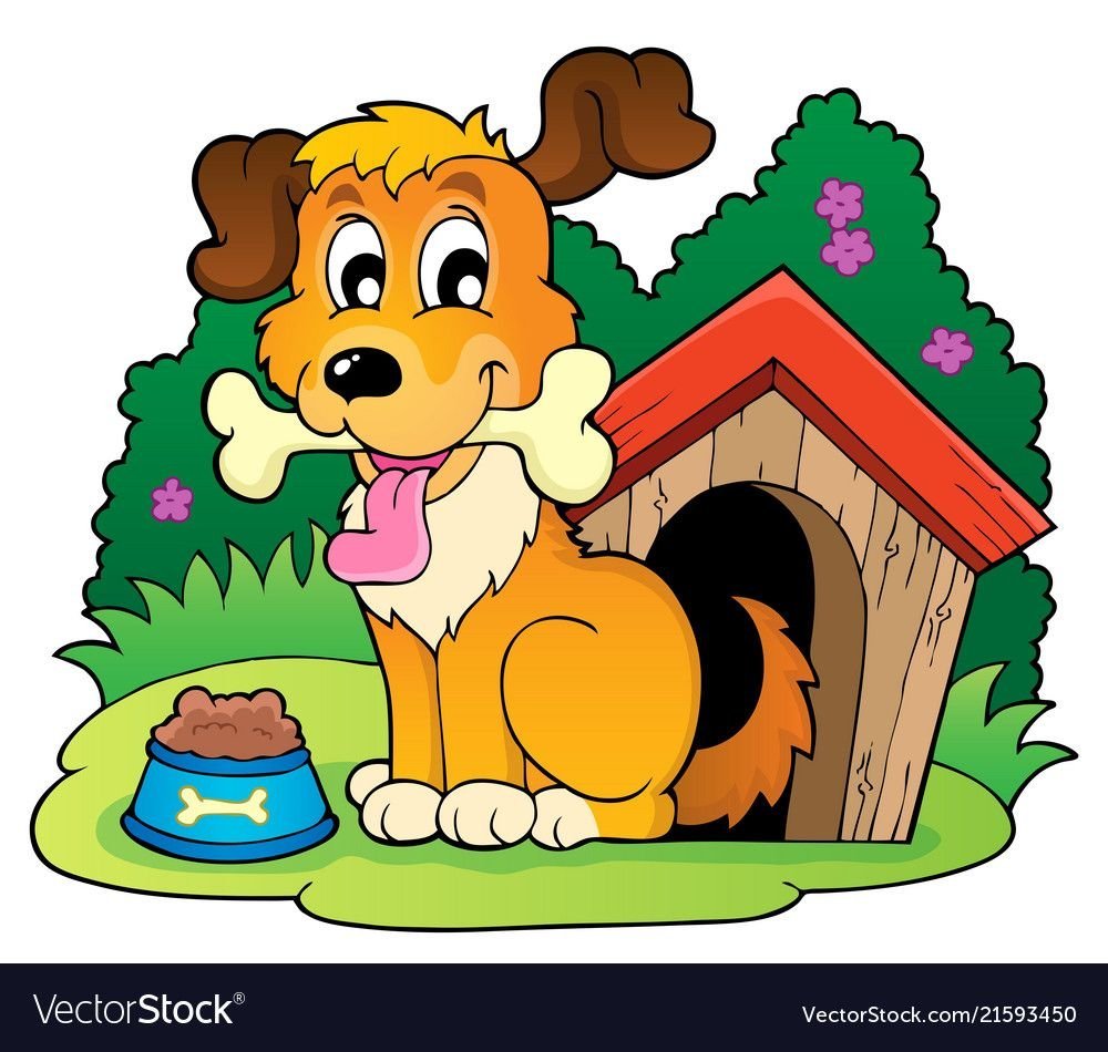 Щенок с будкой для малышей