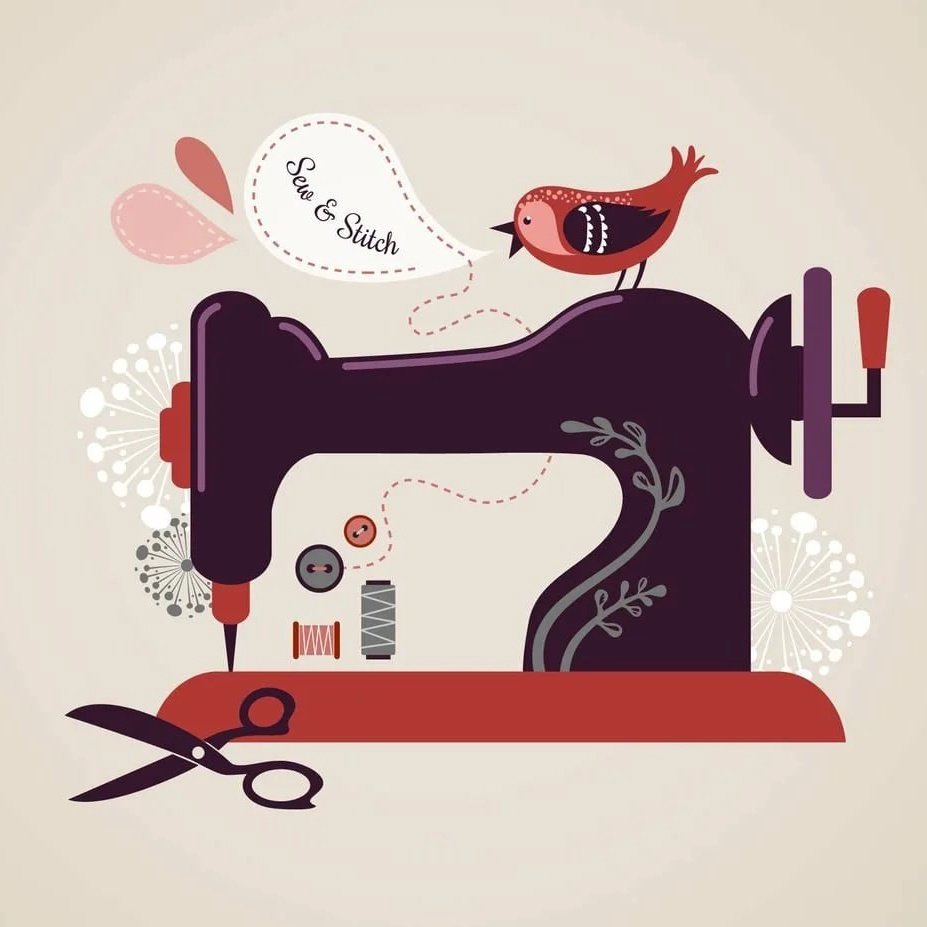 Векторная швейная машинка