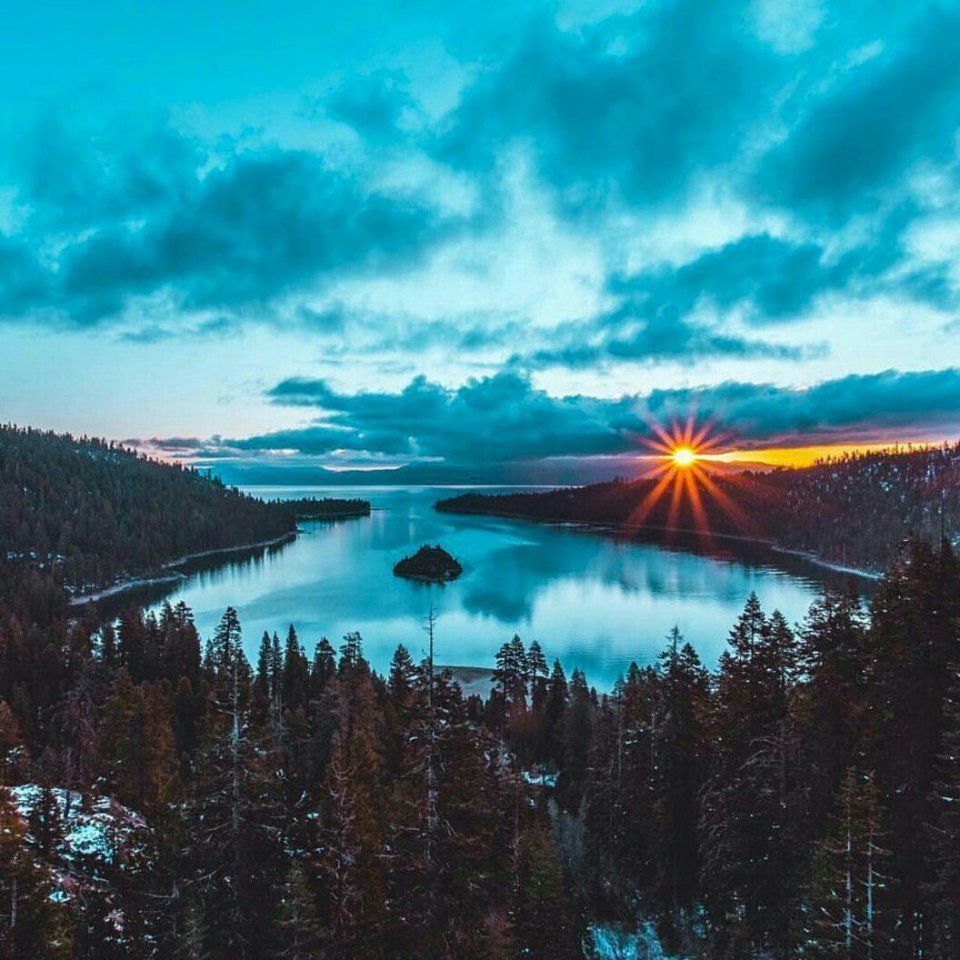 Озеро Тахо зимой