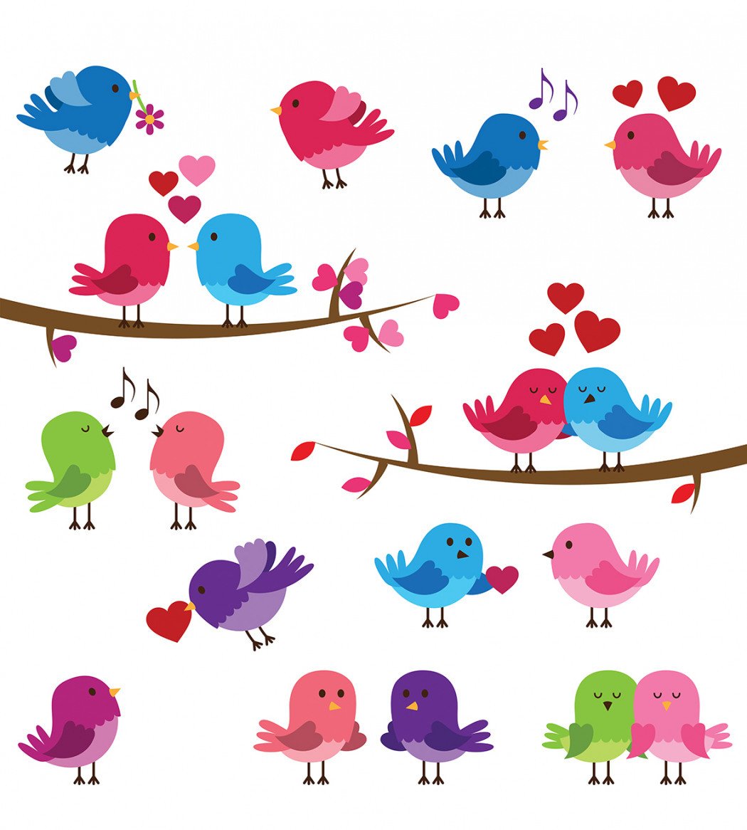 Две птички вектор