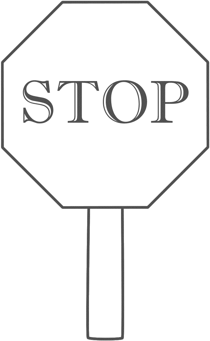 Знак стоп раскраска