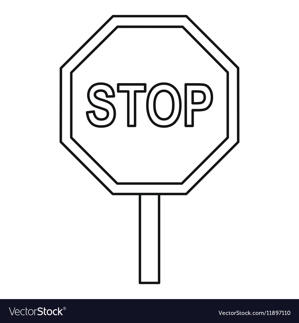 Дорожный знак стоп трафарет
