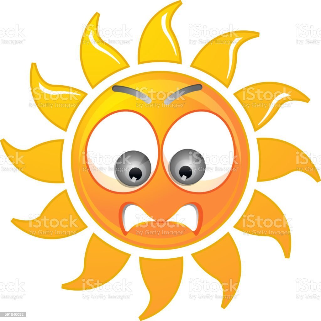 Раскраска грустное солнышко для детей