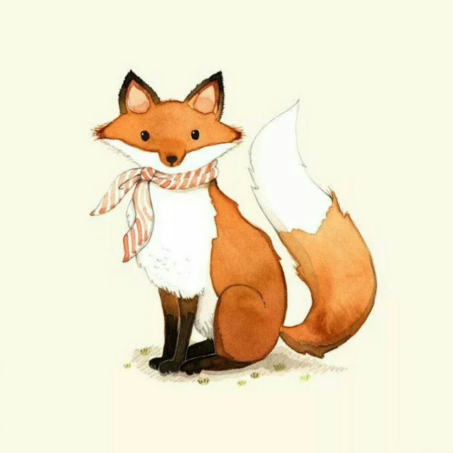 Лисичка рисунок для срисовки