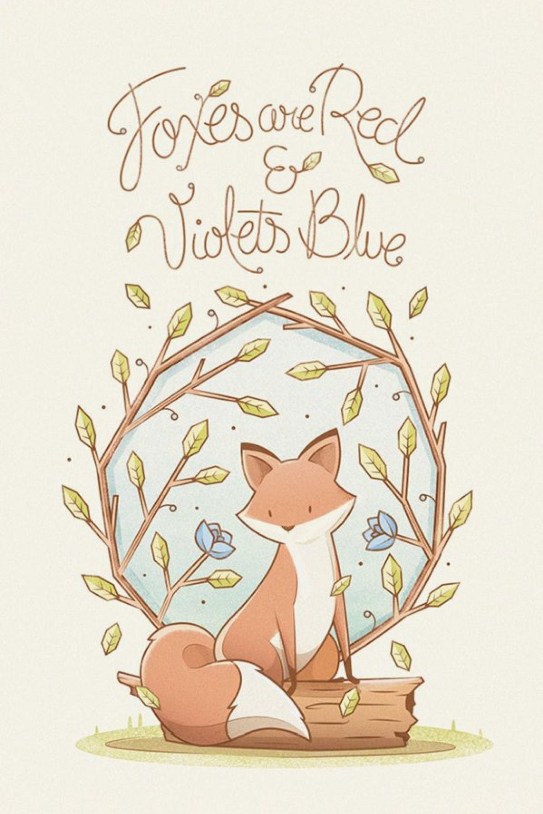 Милые рисунки лисят