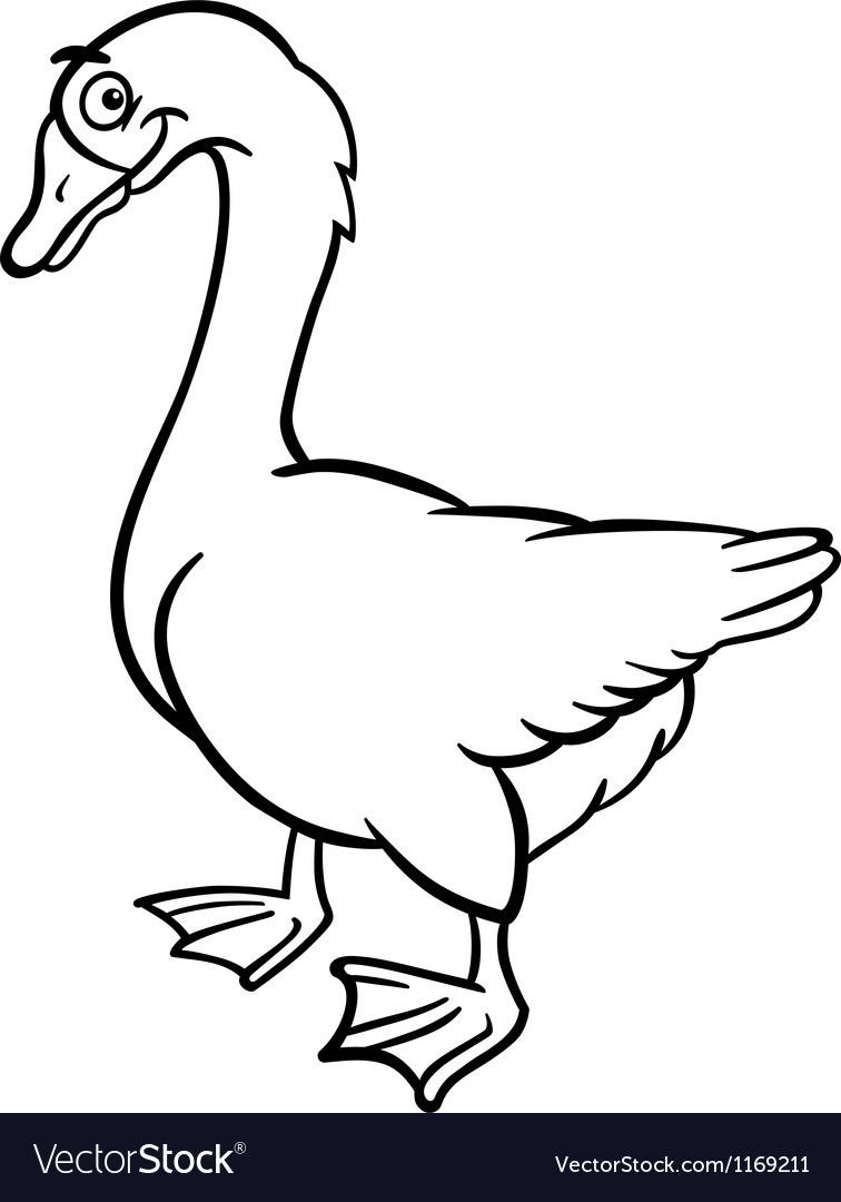 Гуси для детей черно-белые