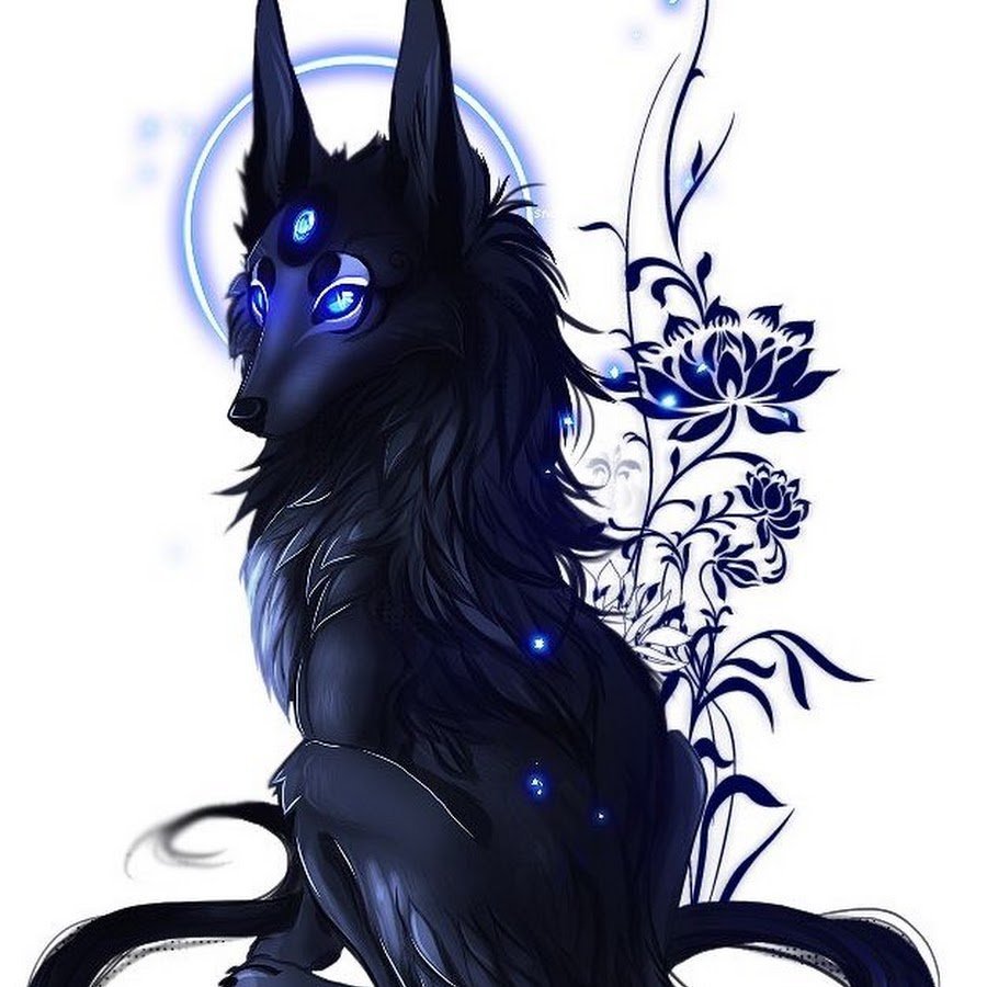 Кицунэ черная лиса