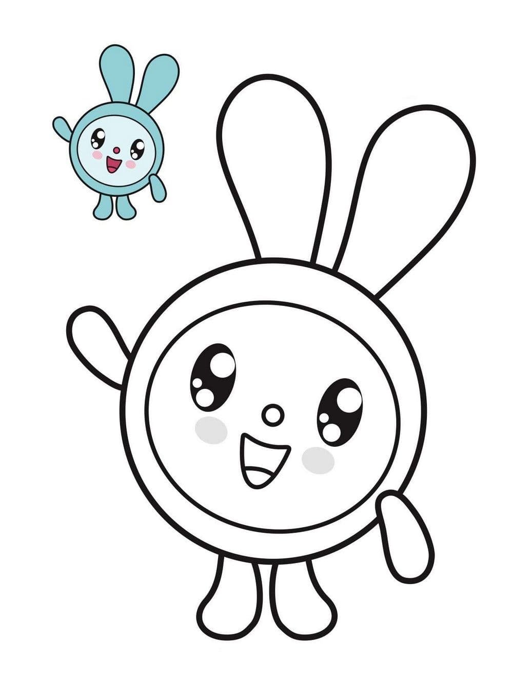 Крошик раскраска Малышарики