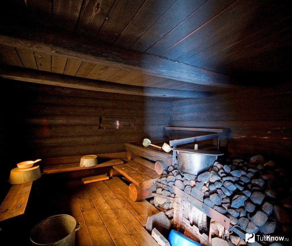 Русская баня по черному