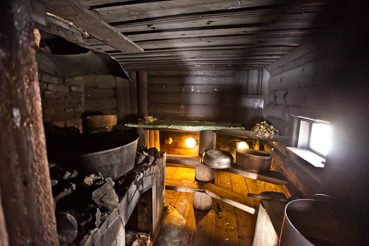 Русская баня по черному