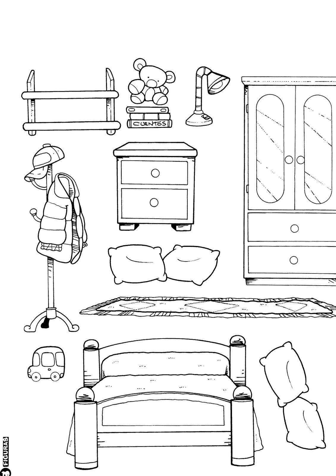 Раскраска "мебель"