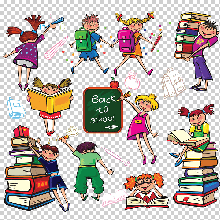 Нарисованная девушка с книгой