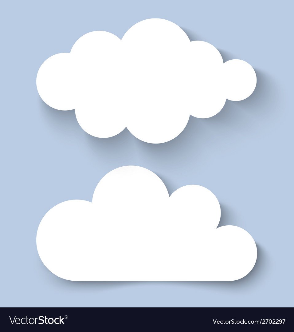 Объемные облака из бумаги