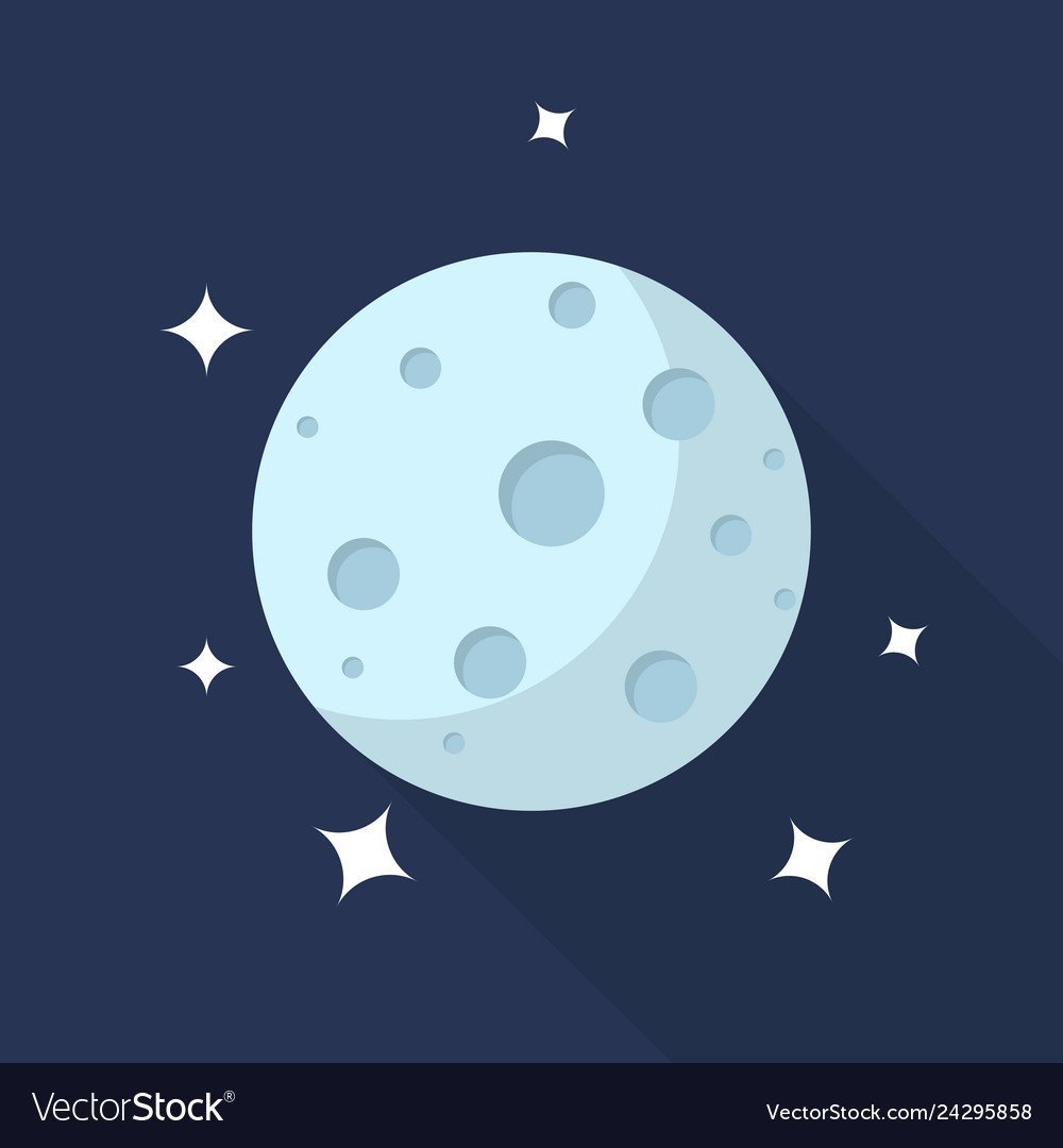 Космический фон с луной