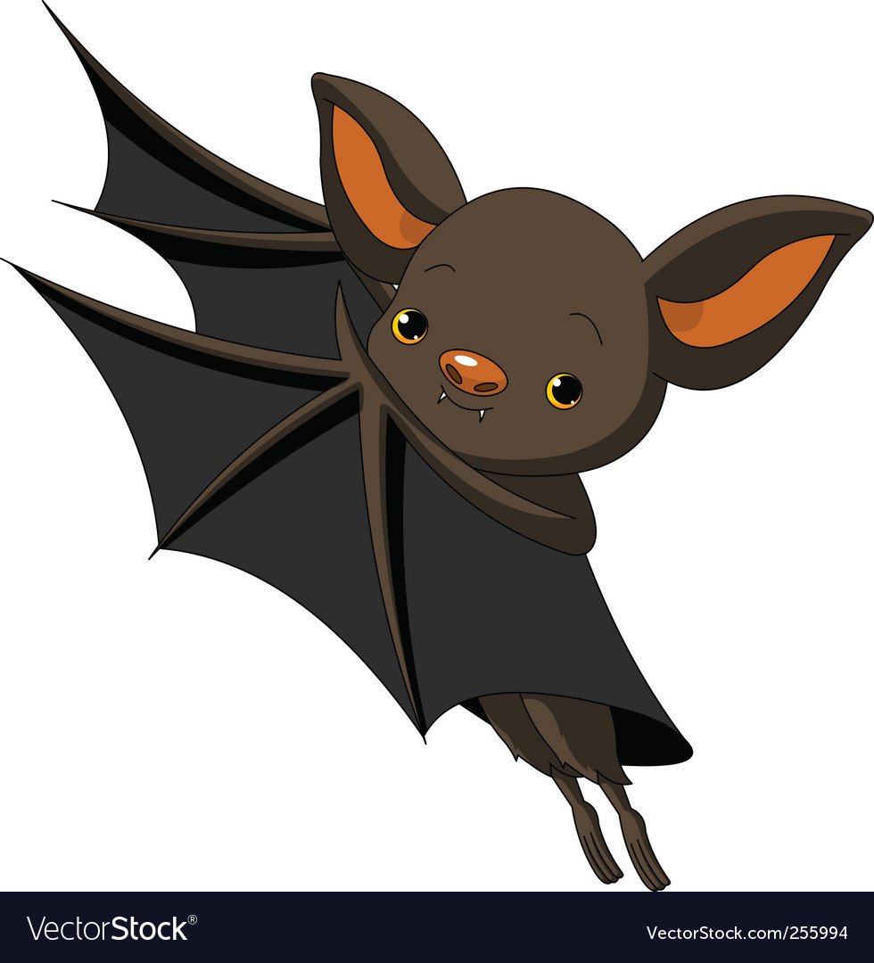 Милый мультяшный летучая мышь