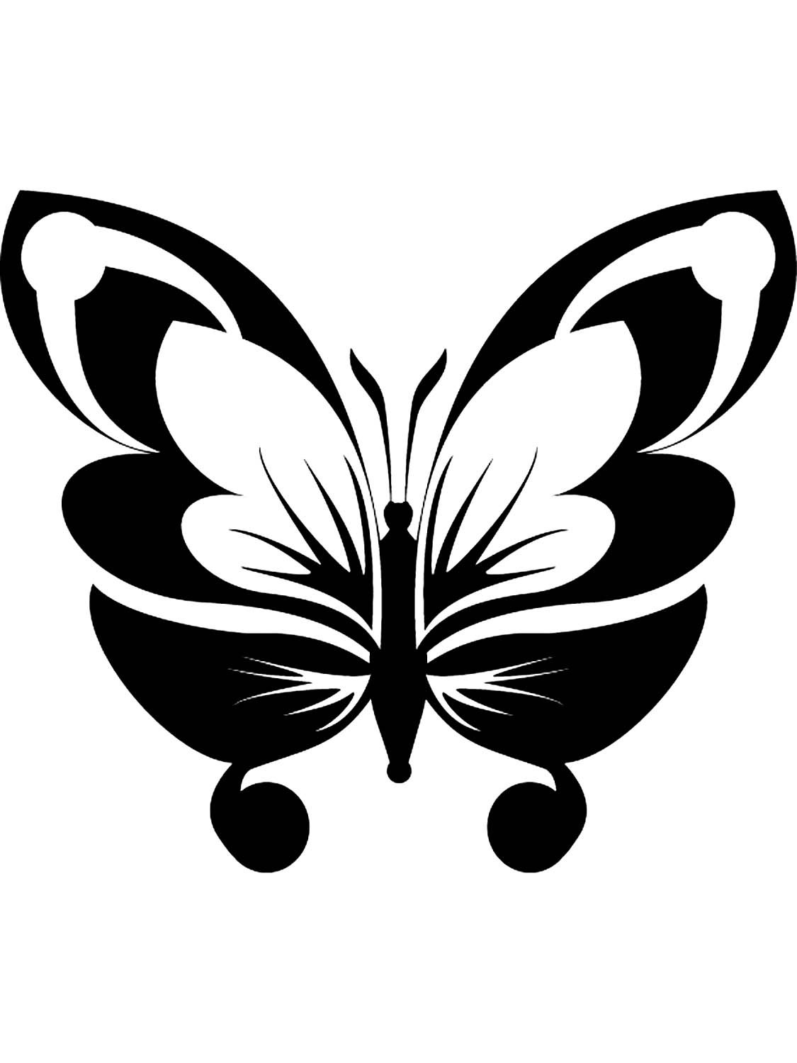 Бабочка тату эскиз