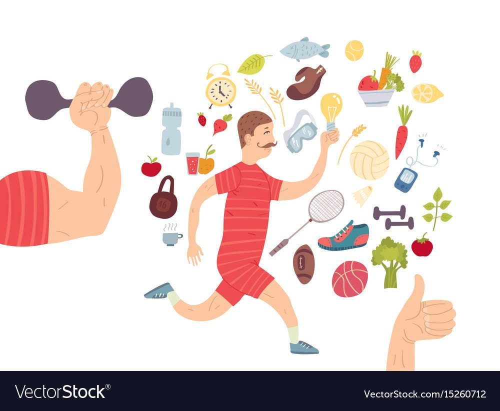 Здоровый образ жизни вектор