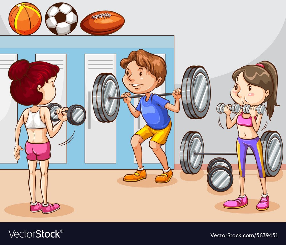 Спортзал иллюстрация
