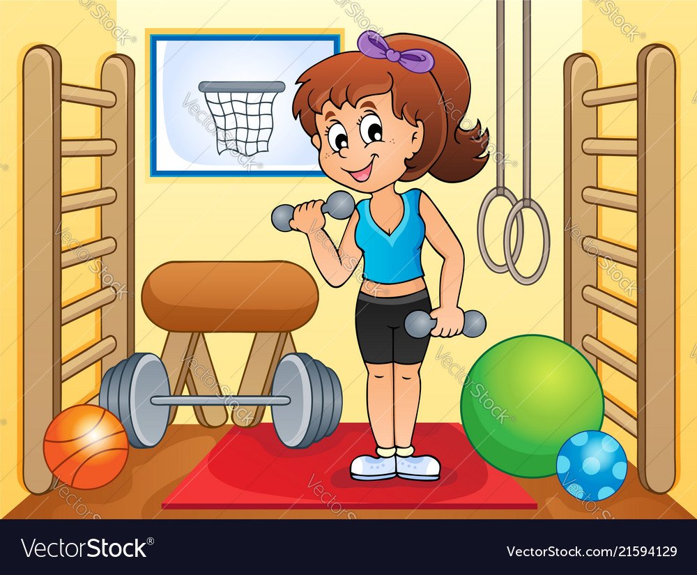 Спортзал мультяшный