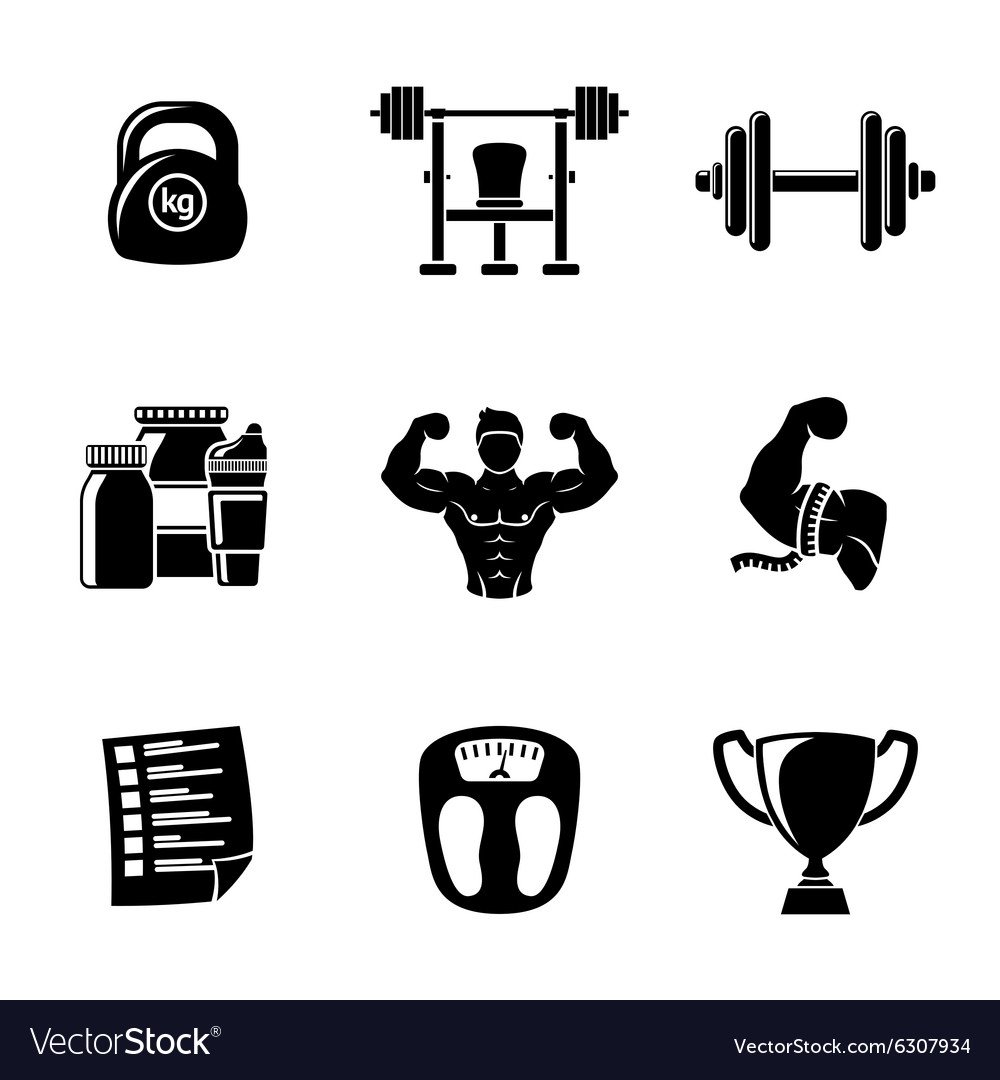Набор иконок тренажерного зала