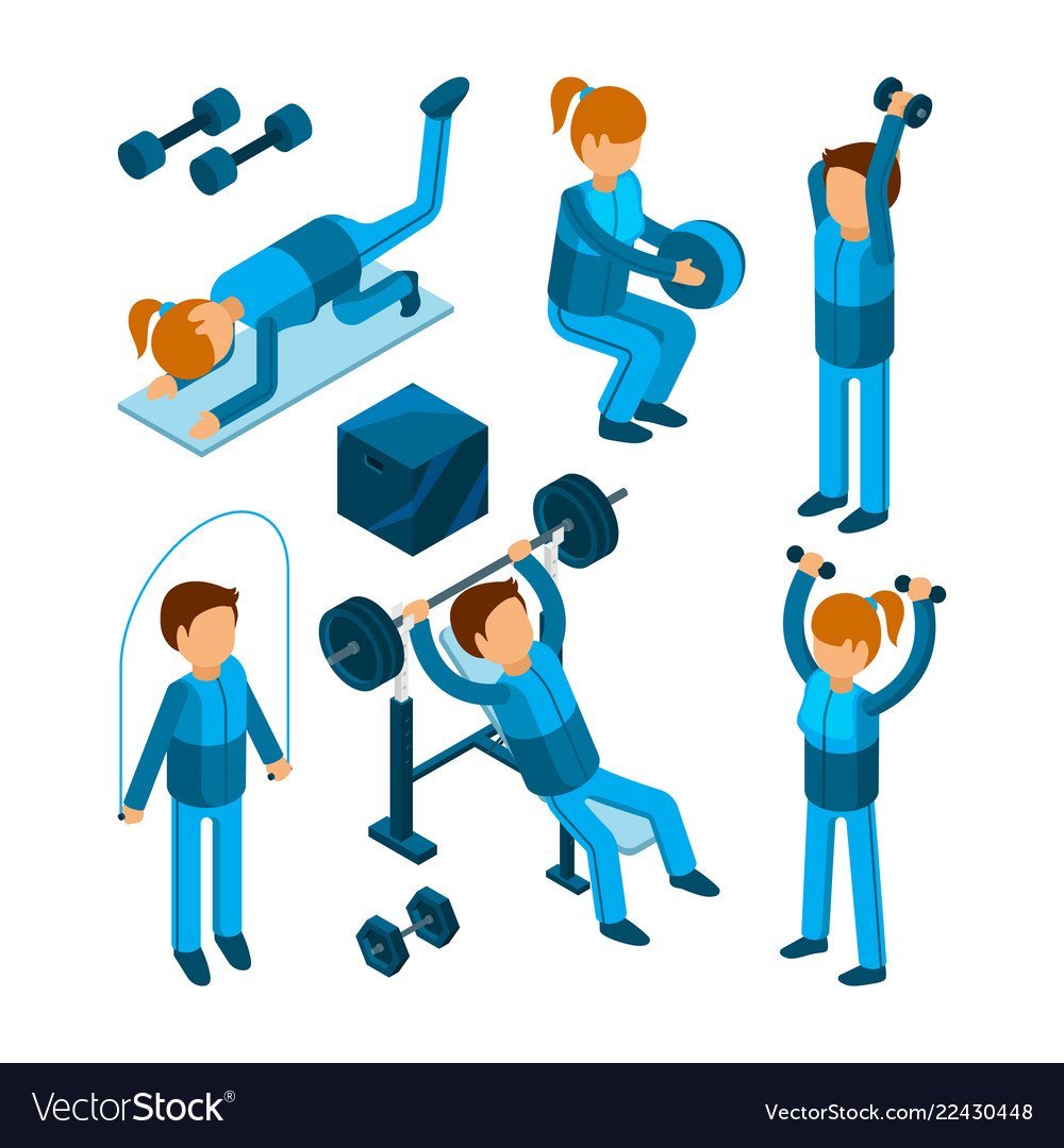 Тренировки в зале человечки