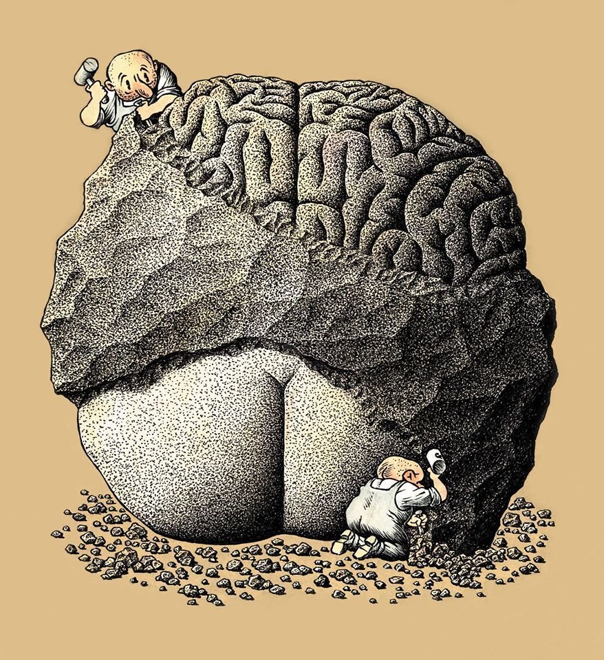 Мозг карикатура