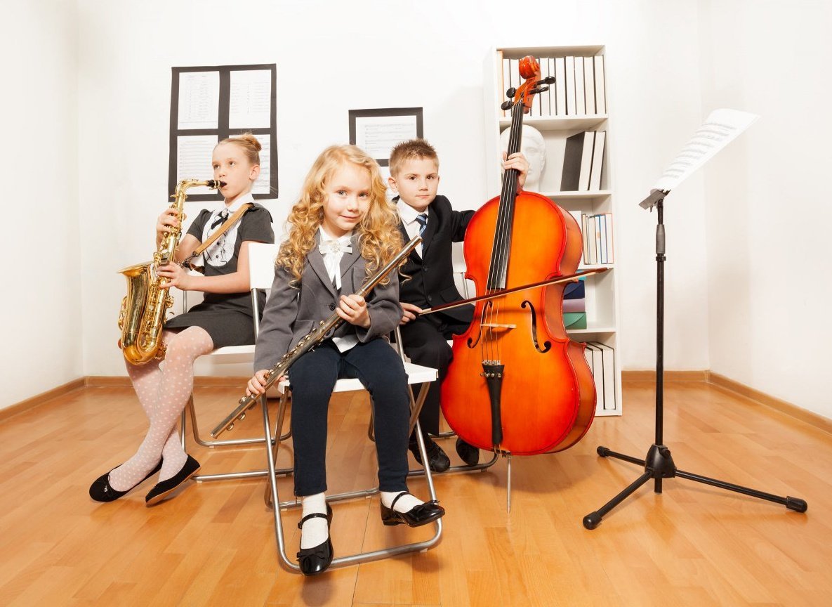 Младшие школьники игра на музыкальных инструментах