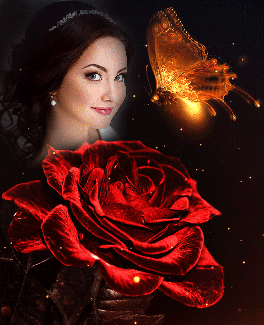 Шикарные цветы для дамы вечерние