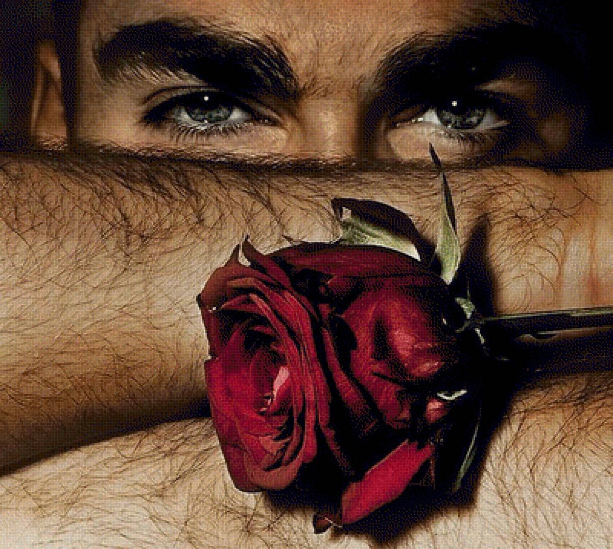 Мужчина с розой