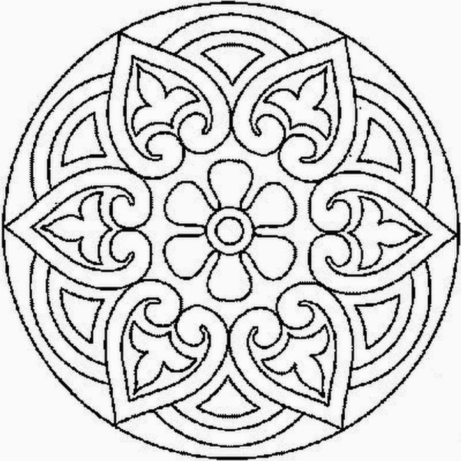 Мандала трафарет