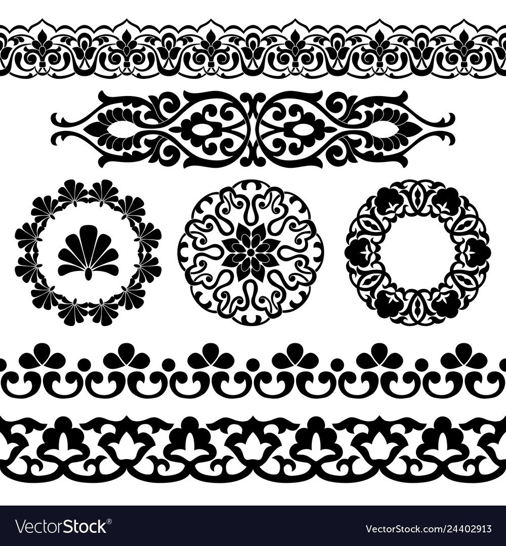 Таджикистан нац орнамент вектор