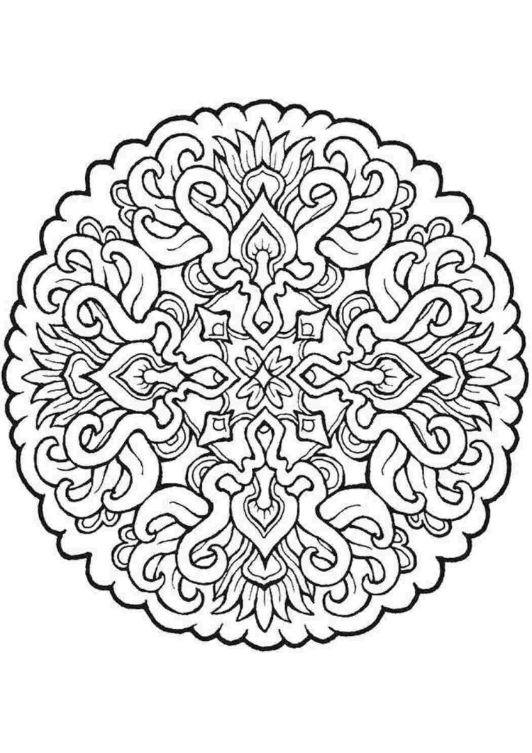 Раскраска орнаменты Мандала