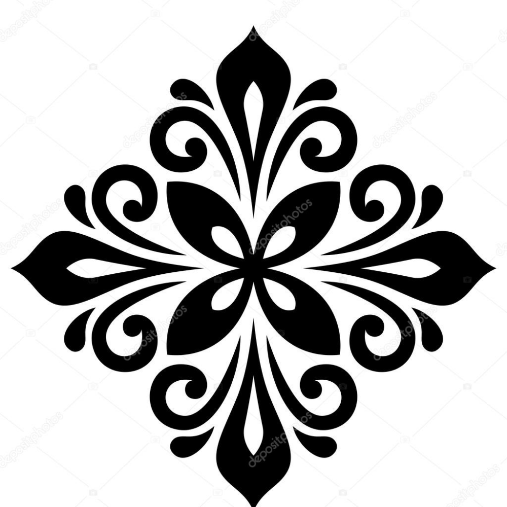 Узоры в Восточном стиле трафарет